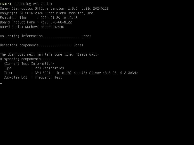 Super Diagnostics Offline CLI Screenshot